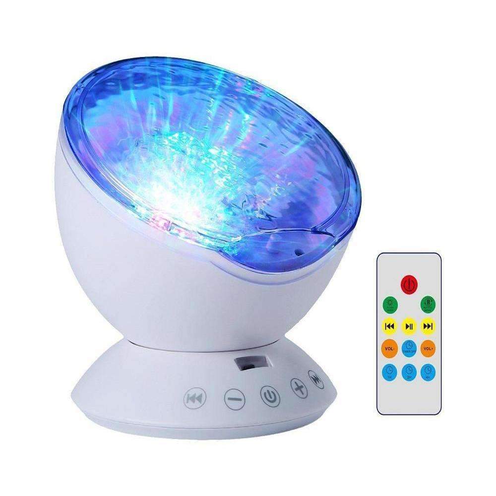 Ocean Wave Projector - Night Light Show Projection Built-in Soft Music Player Remote Control