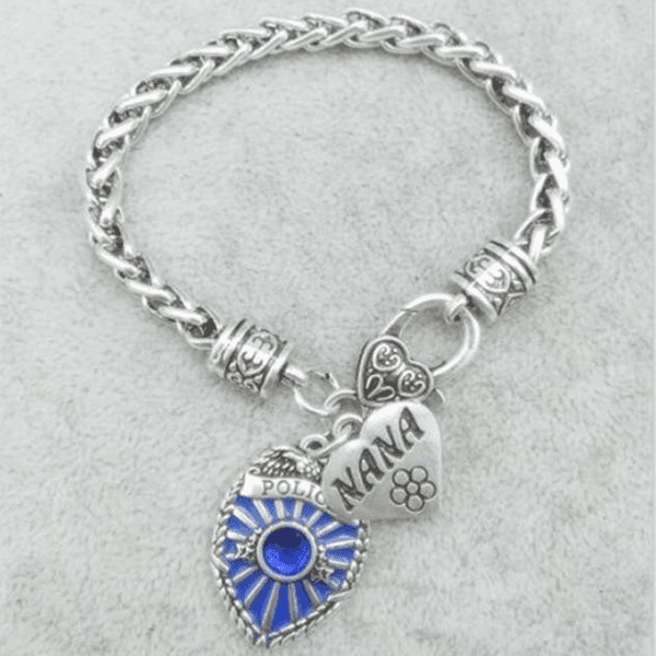 Police Badge Charm Bracelet - First Responder