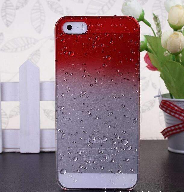 Fresh 3D Raindrops Waterdrop Gradient Cases For iPhone 4 | 4S | 5 | 5S | 6 | 6S