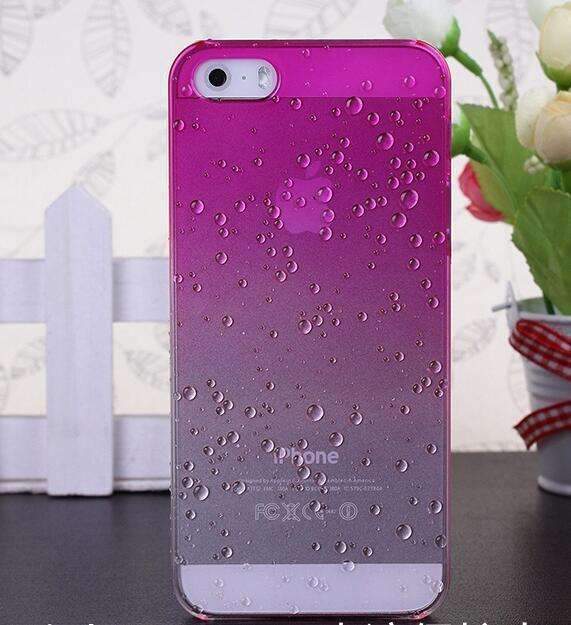 Fresh 3D Raindrops Waterdrop Gradient Cases For iPhone 4 | 4S | 5 | 5S | 6 | 6S