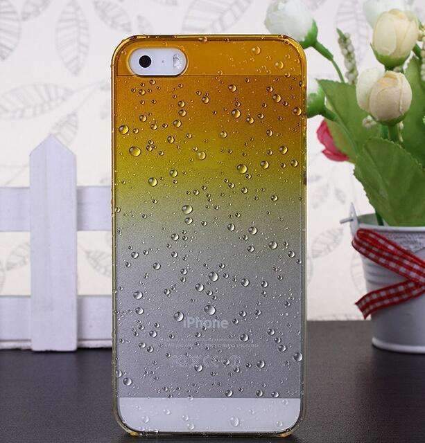 Fresh 3D Raindrops Waterdrop Gradient Cases For iPhone 4 | 4S | 5 | 5S | 6 | 6S