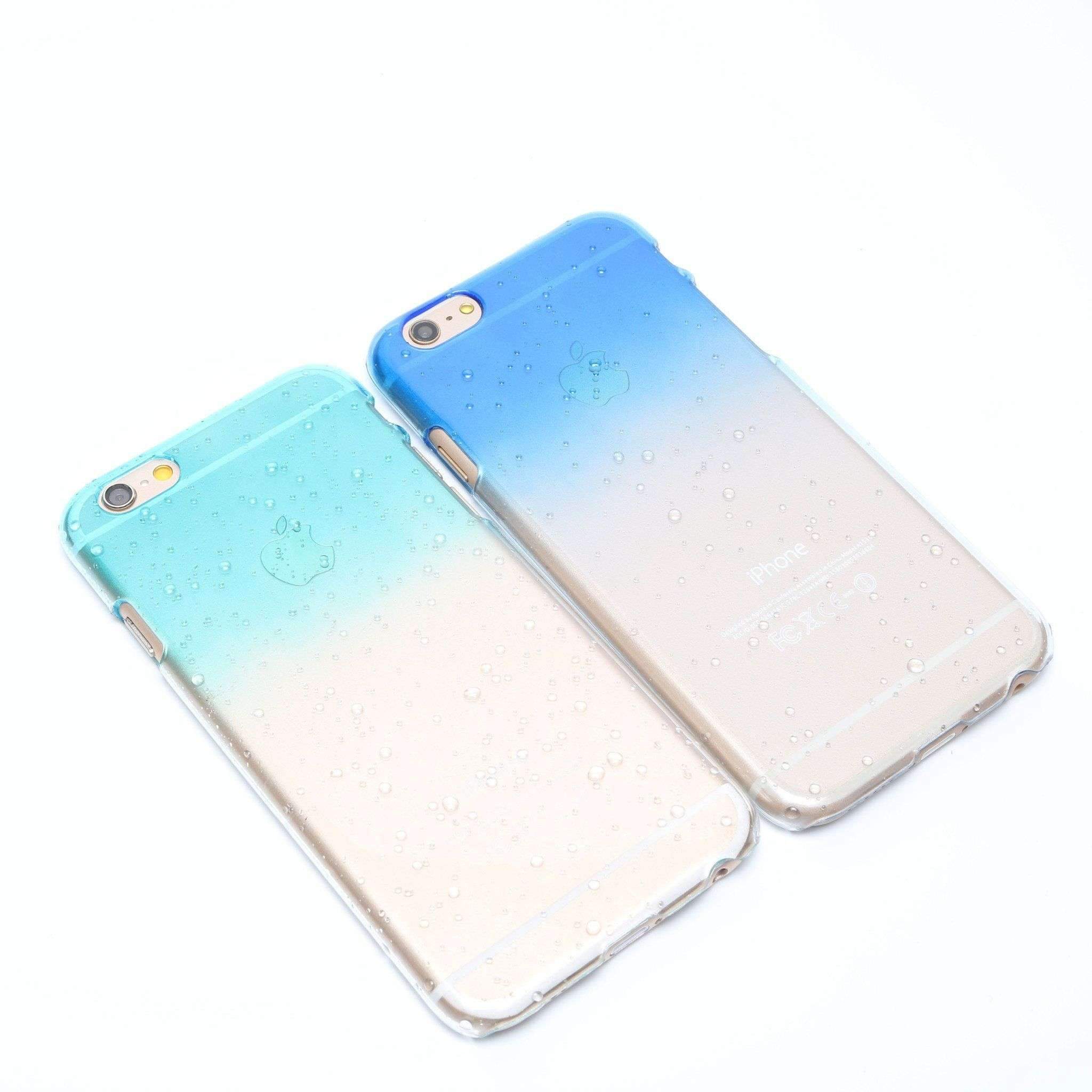 Fresh 3D Raindrops Waterdrop Gradient Cases For iPhone 4 | 4S | 5 | 5S | 6 | 6S