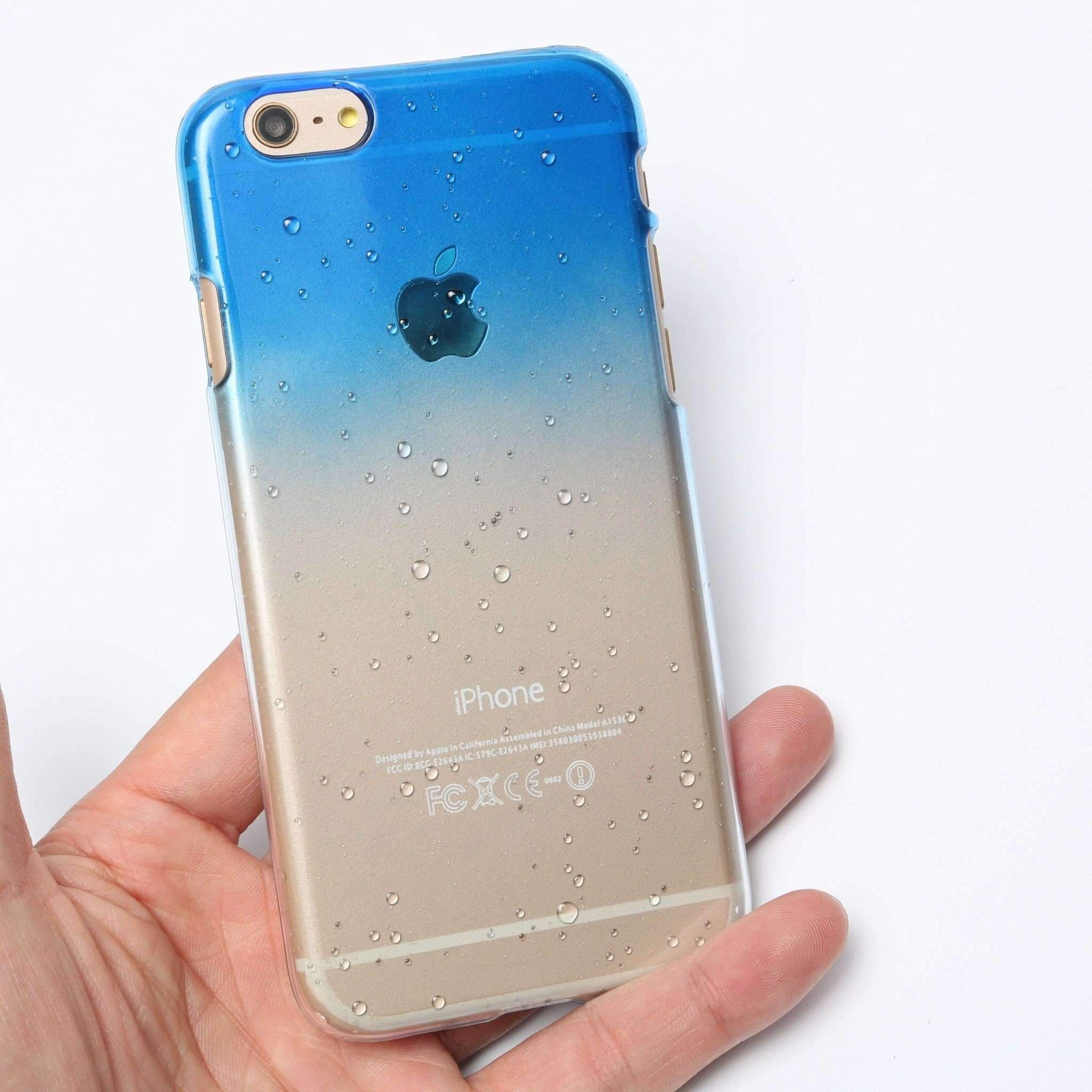 Fresh 3D Raindrops Waterdrop Gradient Cases For iPhone 4 | 4S | 5 | 5S | 6 | 6S