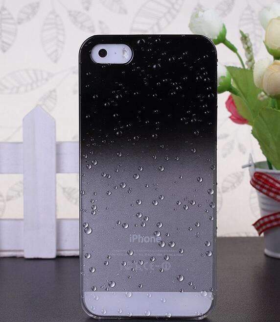 Fresh 3D Raindrops Waterdrop Gradient Cases For iPhone 4 | 4S | 5 | 5S | 6 | 6S