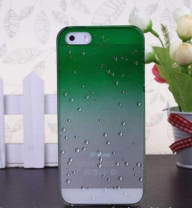 Fresh 3D Raindrops Waterdrop Gradient Cases For iPhone 4 | 4S | 5 | 5S | 6 | 6S