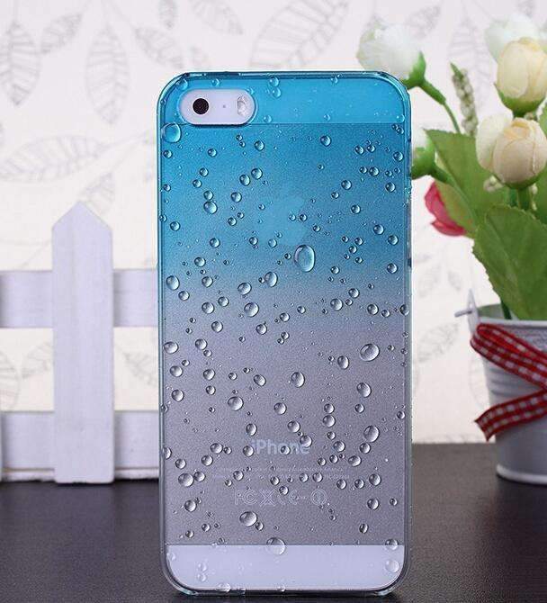 Fresh 3D Raindrops Waterdrop Gradient Cases For iPhone 4 | 4S | 5 | 5S | 6 | 6S