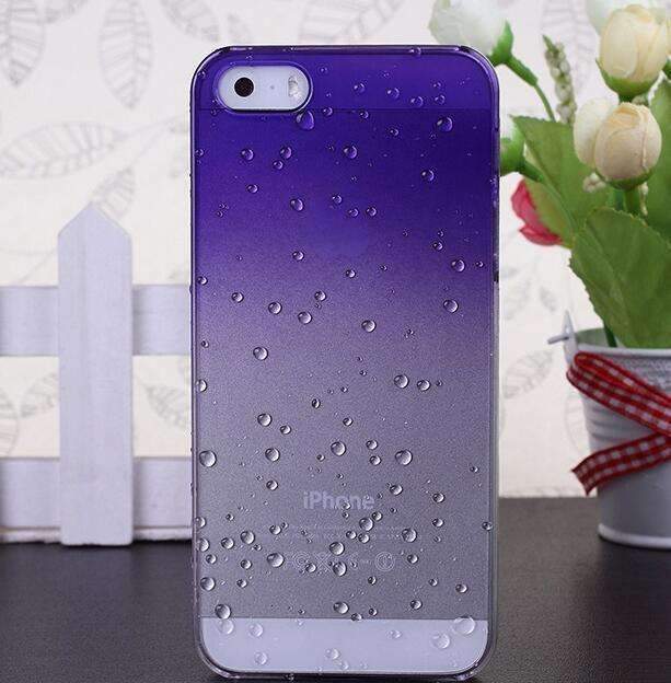 Fresh 3D Raindrops Waterdrop Gradient Cases For iPhone 4 | 4S | 5 | 5S | 6 | 6S