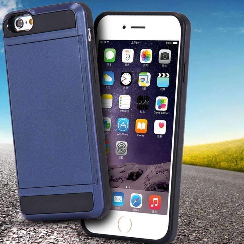 Slide Credit Card Slot Case For iPhone