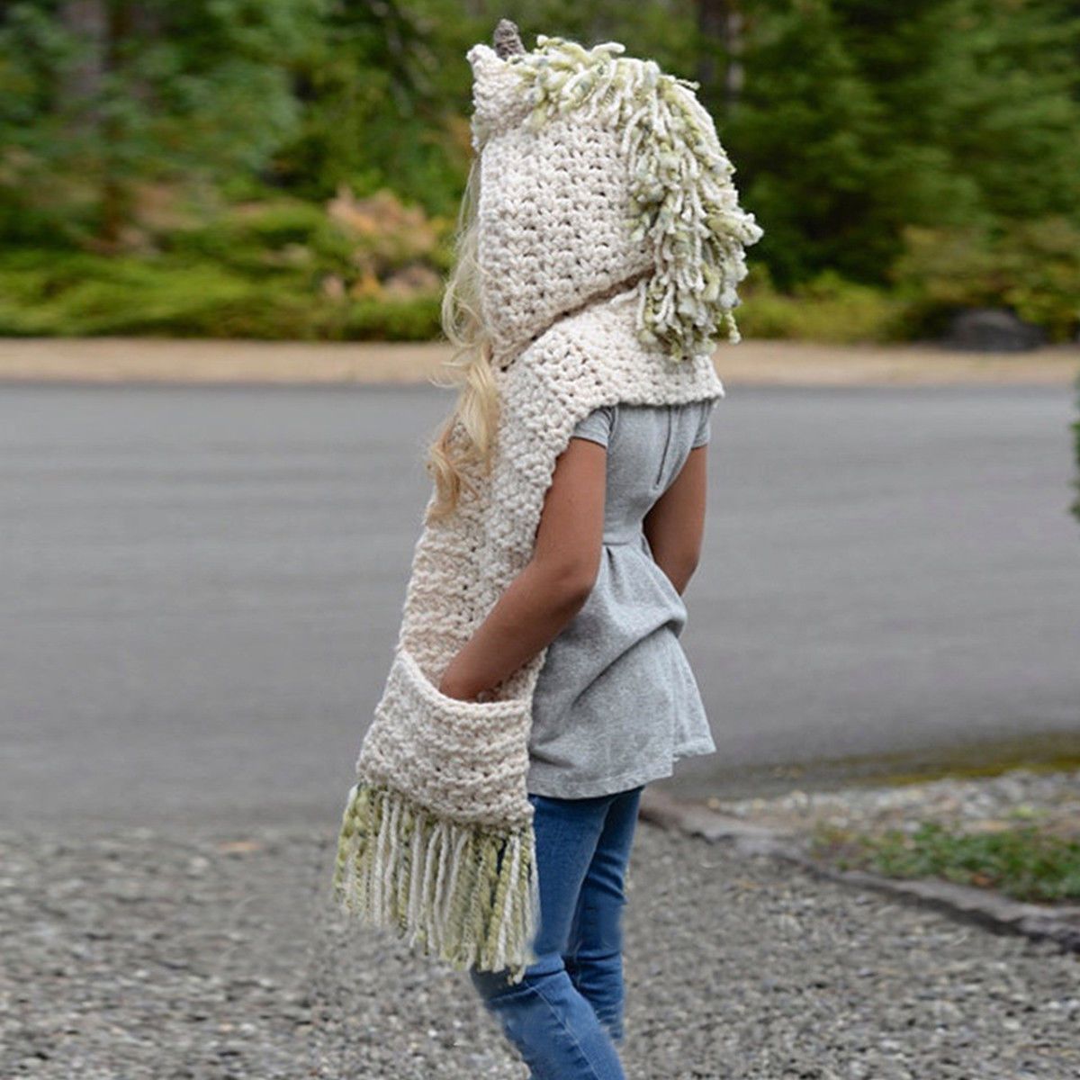 Unicorn Crochet Scarf