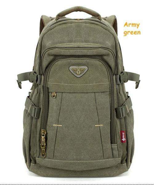 Man's Canvas Backpack Large Capacity Rucksack Shoulder Bag