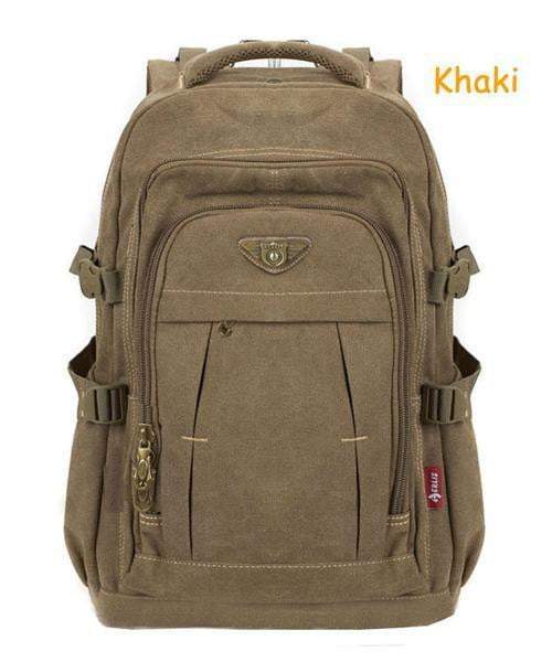 Man's Canvas Backpack Large Capacity Rucksack Shoulder Bag