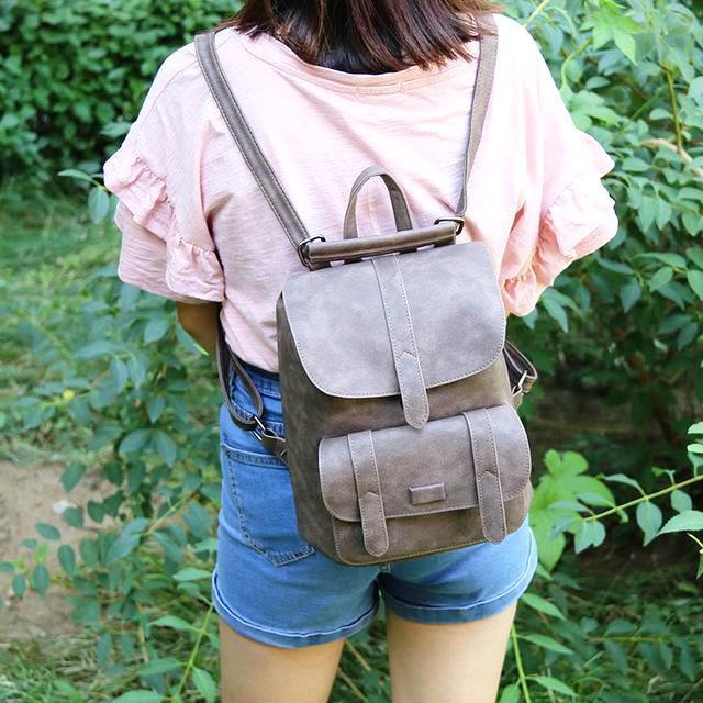 Solid Vintage Girls Backpack