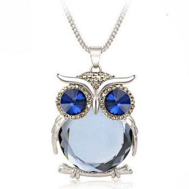 Women Sweater Owl Chain Necklace