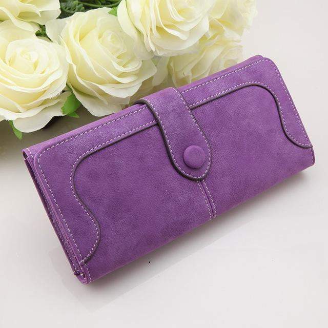 Exclusive Women Wallets New Winter Fashion Trends Pumping Frosted Multi-card Position Two Fold Wallet Lady Ms. Long Purse Card