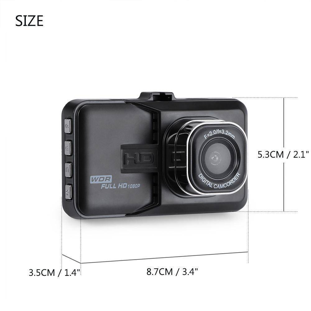 3 inch Dash Camera Car DVR Dash Cam Video Recorder HDMI HD 1080P Camcorder Night Vision Motion Detection Loop Recording