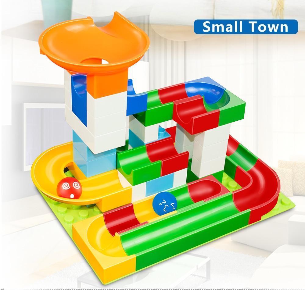 Marble Race Game - Educational Building Blocks Toy