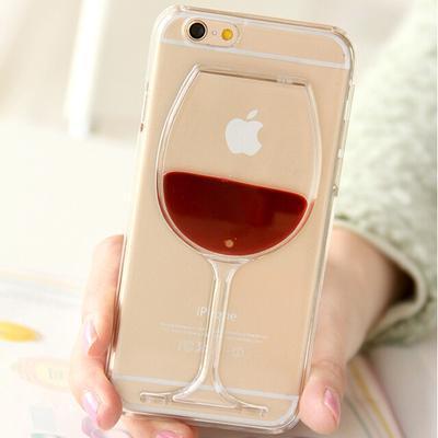 No.1 Selling Liquid Wine Glass Transparent iphone Case