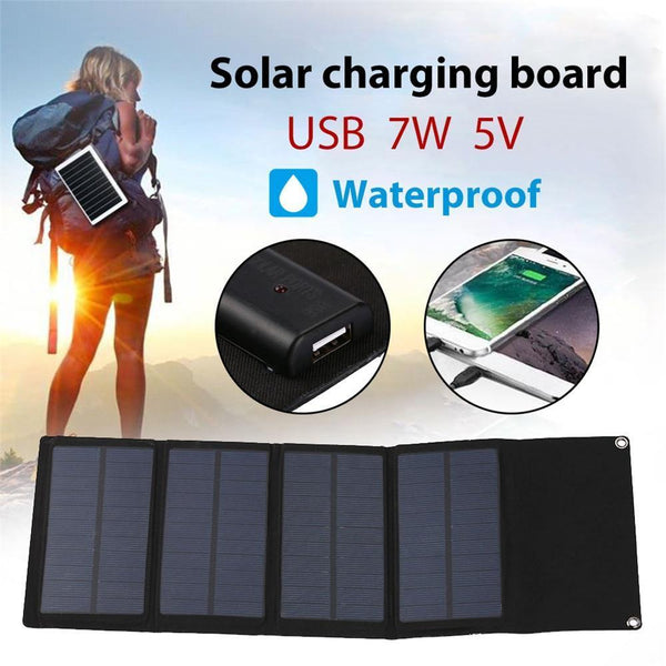 PortableFoldingSolarCells7WGeneratorphoneChargerUSBOutput