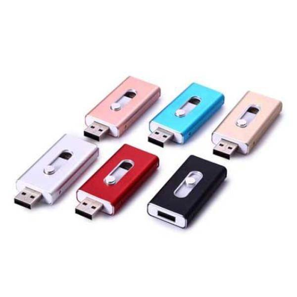 iOS Flash USB Drive - Two-sided Mini Storage Device