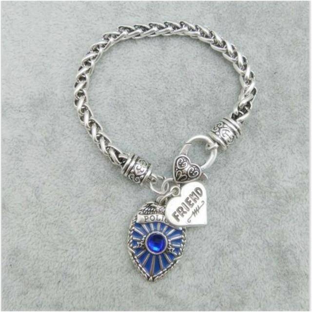 Police Badge Charm Bracelet - First Responder