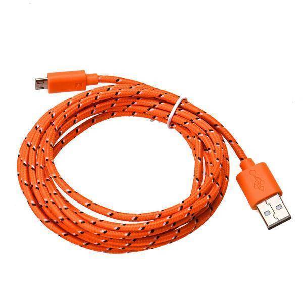 10 Ft Braided Cloth Lightning Cable for iPhone - Assorted Colors