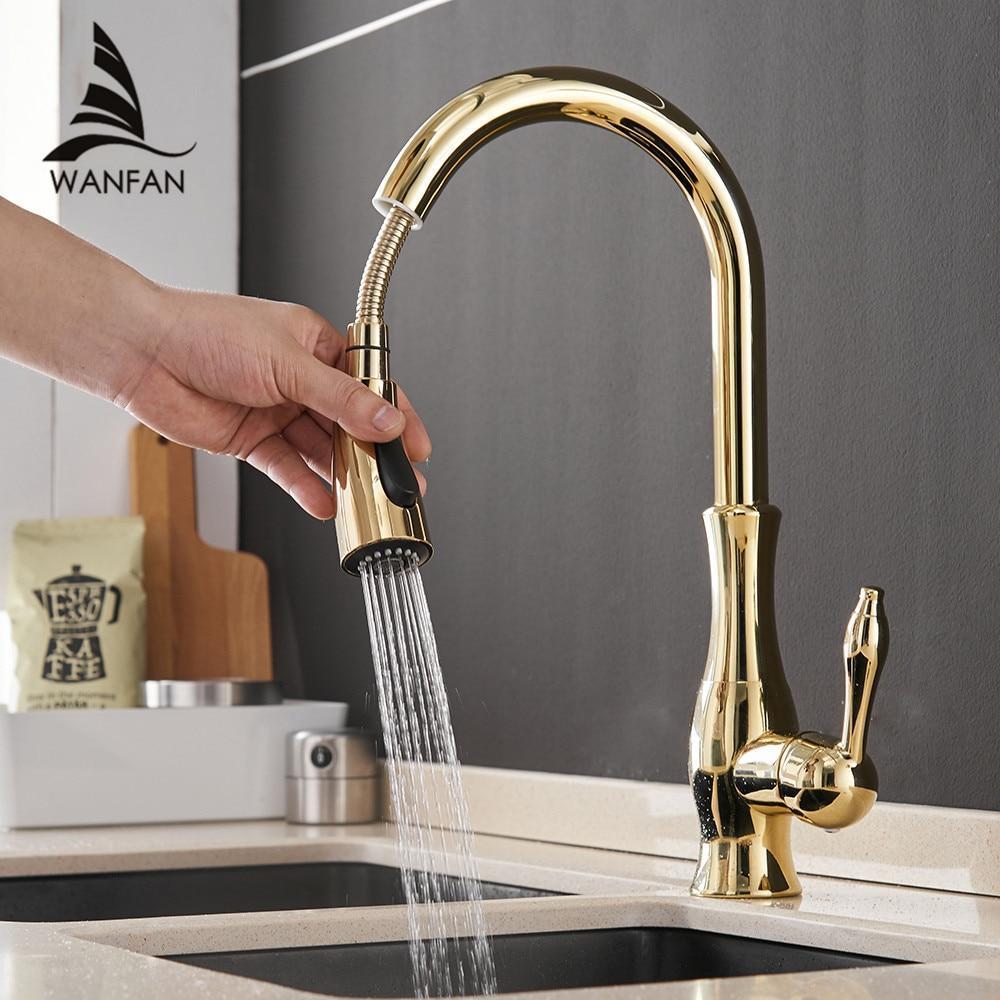 Pull Down Kitchen Faucet with Swivel 360 Degree Single Handle