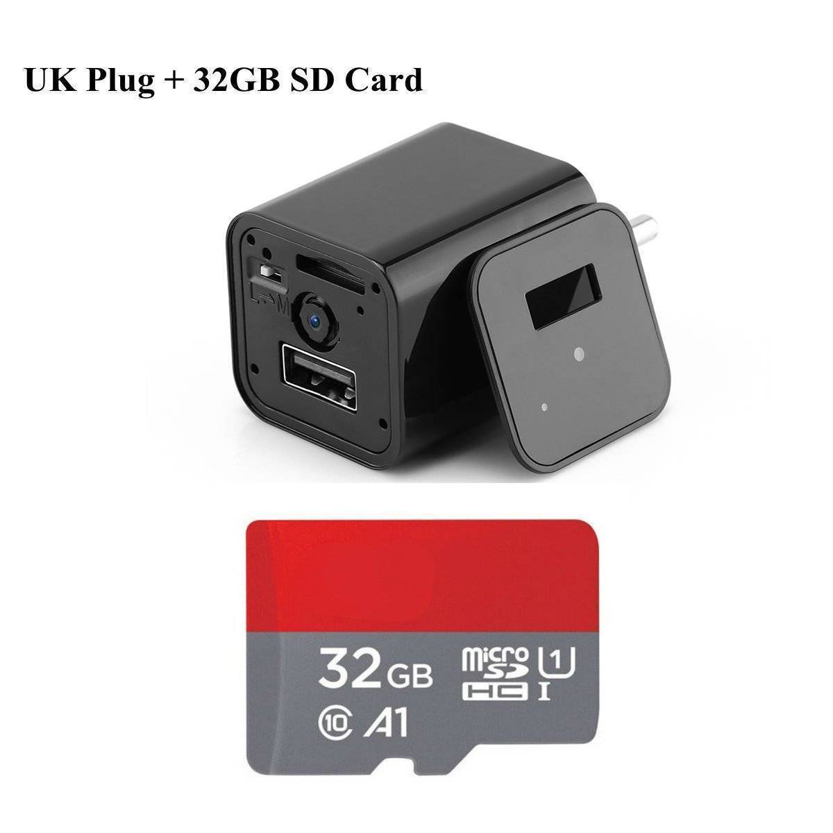 HD 1080P USB Wall Charger Video Camera - US Version