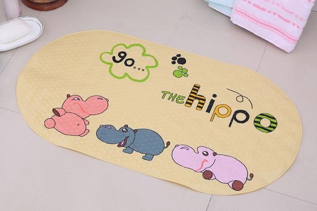 Cute Cartoon Anti-Slip PVC Bath Mats With Sucker For Baby