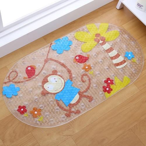 Cute Cartoon Anti-Slip PVC Bath Mats With Sucker For Baby
