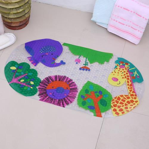 Cute Cartoon Anti-Slip PVC Bath Mats With Sucker For Baby