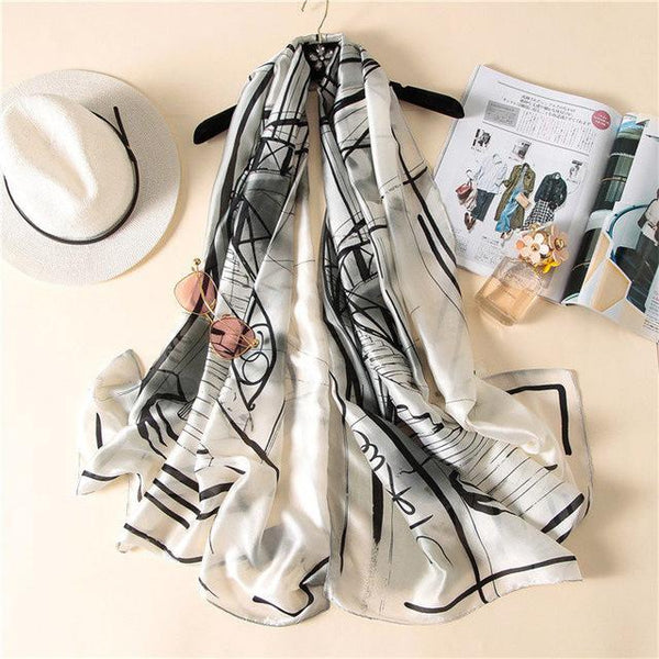 DesignerUrbanPrintedWomenLuxurySilkScarf