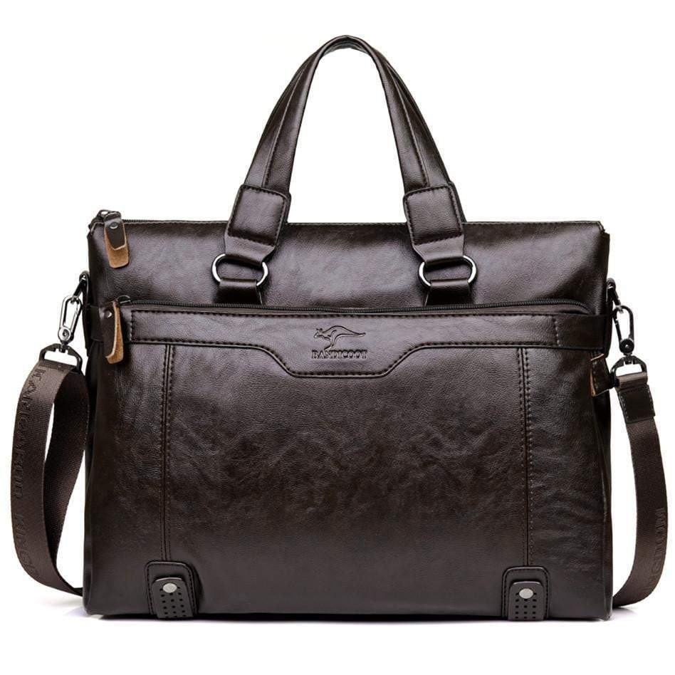 Men Business Shoulder  Leather  Messenger Briefcase