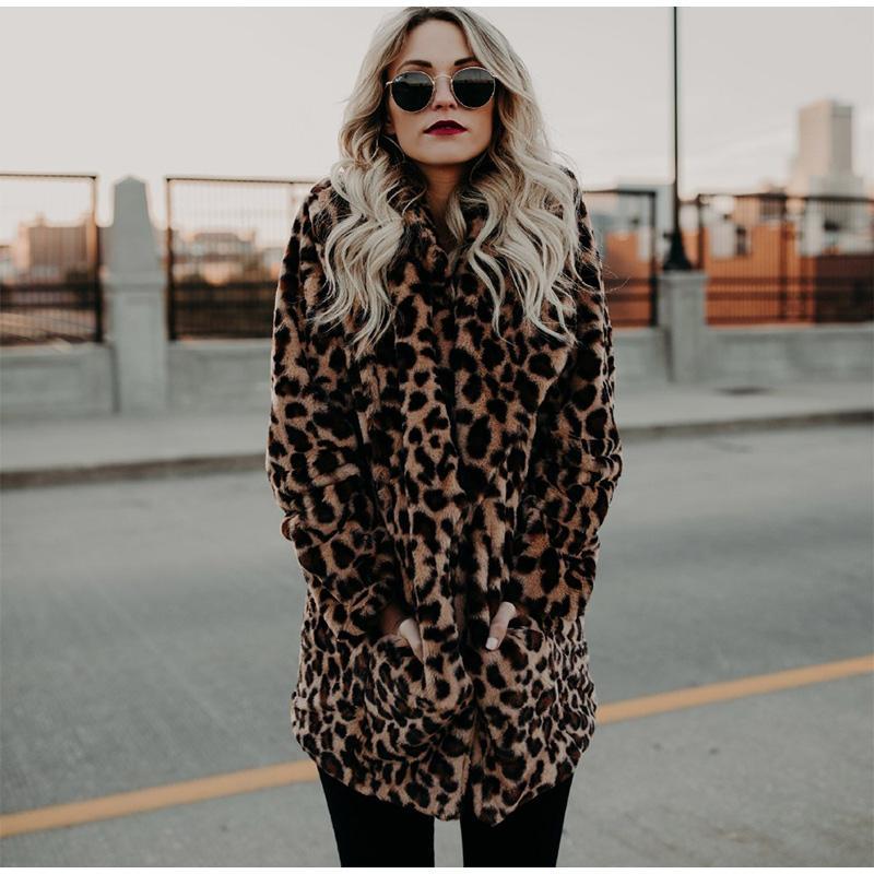 Faux Fur Leopard Coat