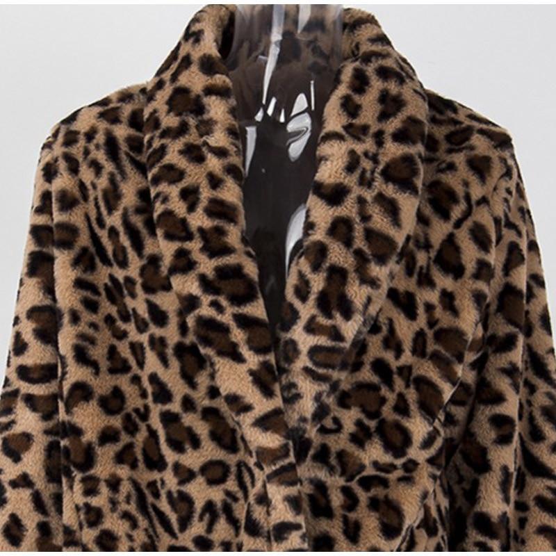 Faux Fur Leopard Coat