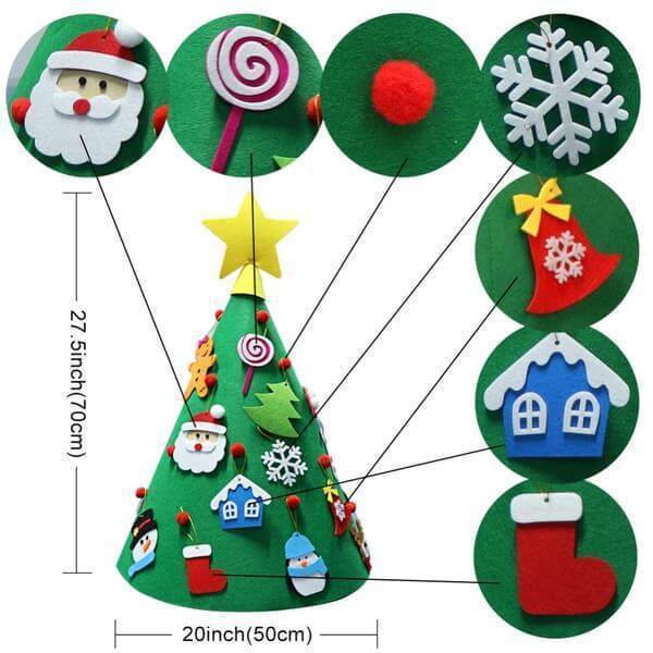 Kids DIY 3D Christmas Tree