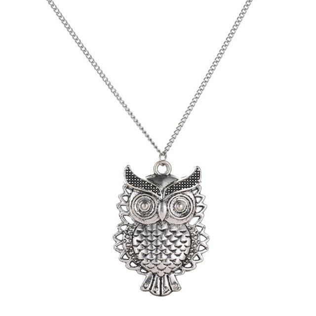 Women Sweater Owl Chain Necklace