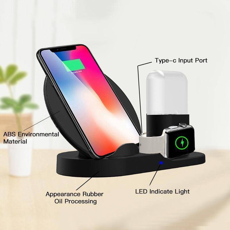 Fast Charge Wireless Charger For iPhone 3 In 1 Dock Station For Apple Watch Series 1 2 3 Airpods