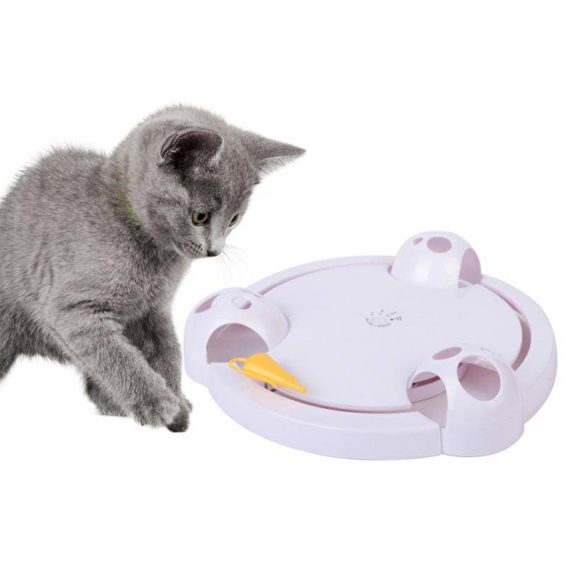 Interactive Cat Toy - Automatic Rotating Mouse Chasing Game