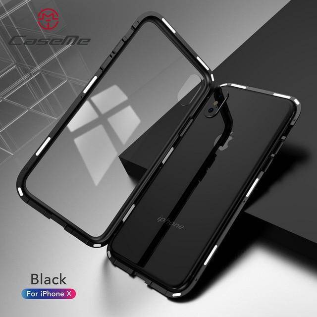 2019 New Magnetic Absorption Glass Cover Case for iPhone