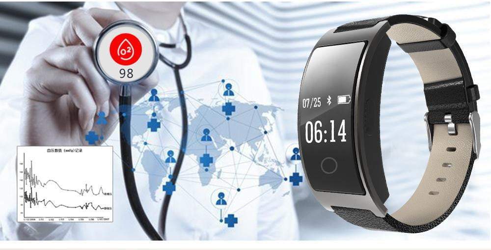 Professional Blood Pressure Smart Watch and Heart Rate Monitor