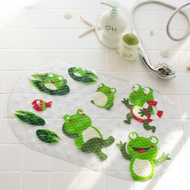 Cute Cartoon Anti-Slip PVC Bath Mats With Sucker For Baby