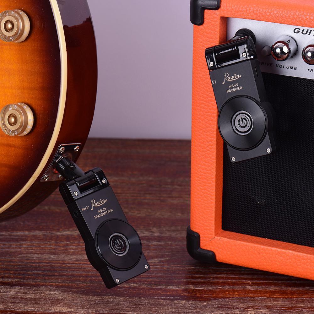 Wireless Guitar System Transmitter Rechargeable Jack 2.4Ghz