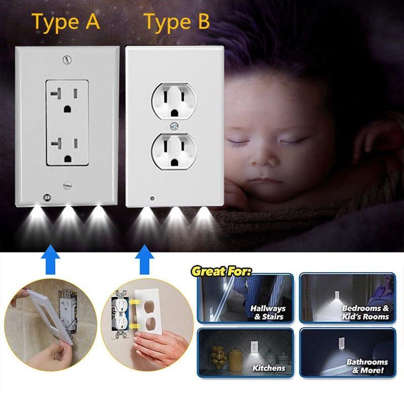 Plug Cover Light Sensor LED Light