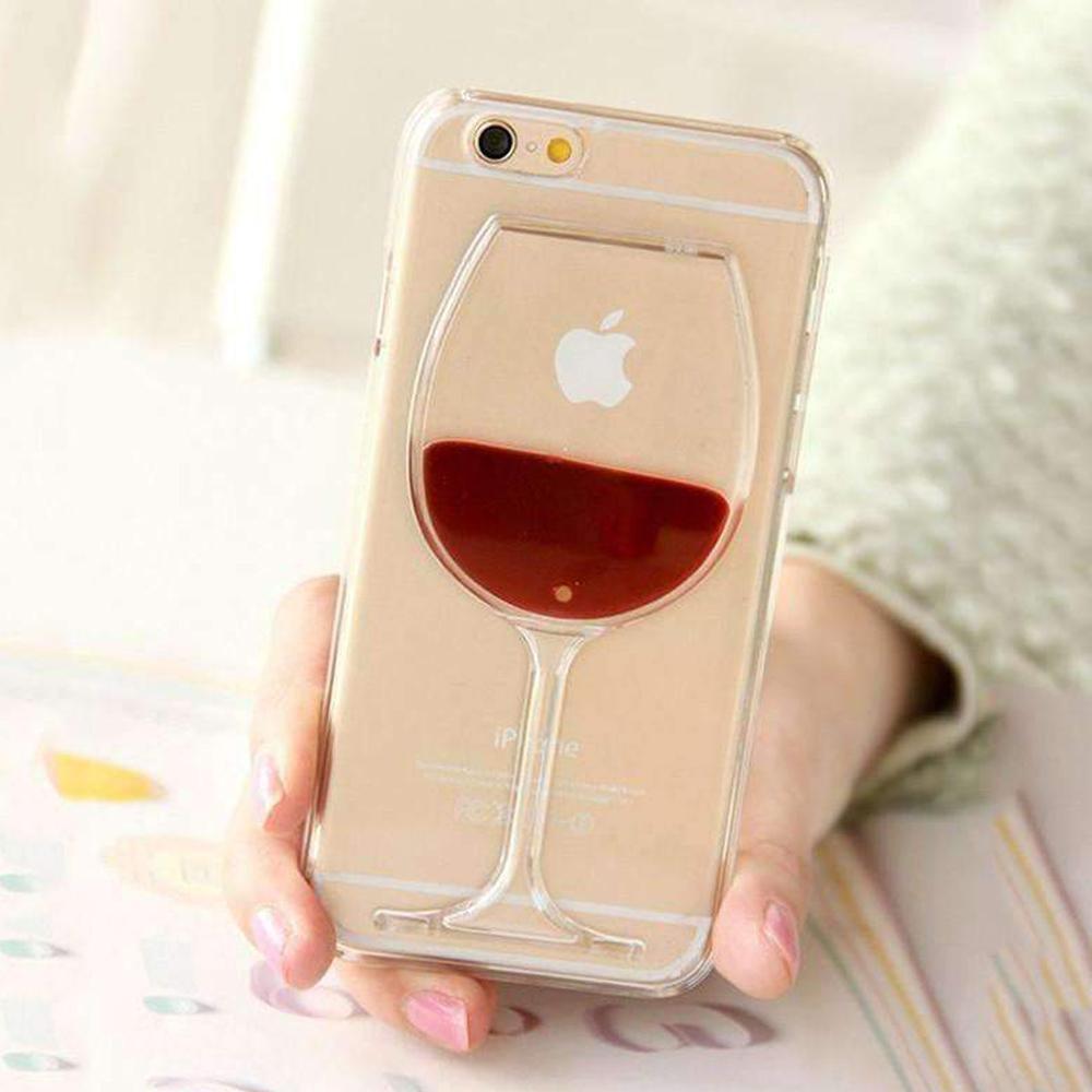 Red Wine Transparent Phone Case For iPhone 7 | 7 Plus