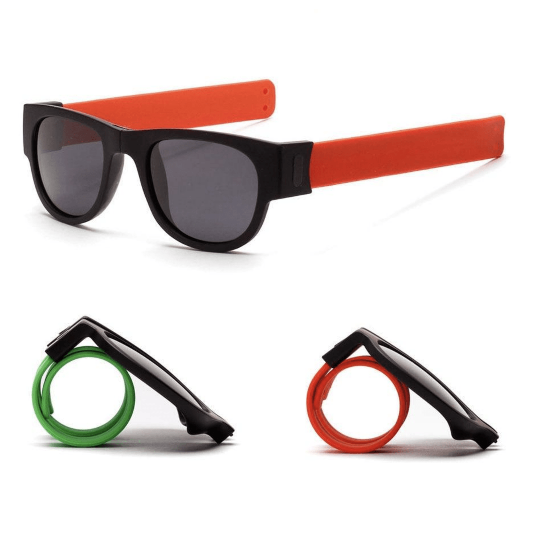 Slap Sunglasses Polarized Slappable Wrap Bracelet Sun Glasses Wristband Fold Shades