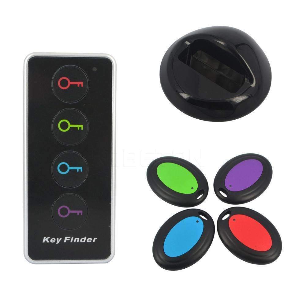 4 in 1 Wireless Remote Key Finder - Key Locator Phone Wallets Anti-Lost With Torch Function 4 Receivers