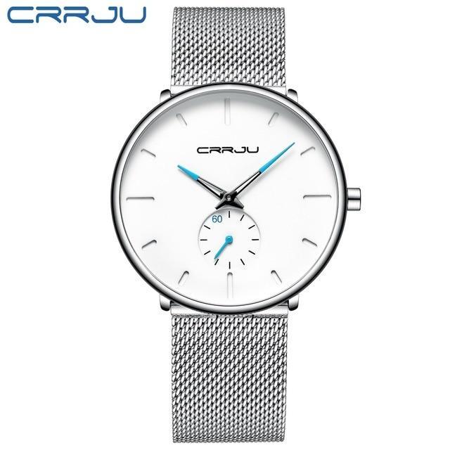 IcoolGadget Fashion Mens Watches Top Brand Luxury Quartz Watch Men Casual Slim Mesh Steel Waterproof Sport Watch Relogio Masculino