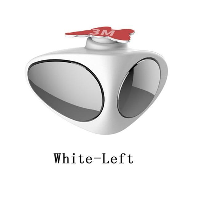Car Mirror Large Vision Rear View Auxiliary Reversal Blind Zone Wide Angle Mirror360 Rotation Adjustable  Dual Lens Coach Mirror