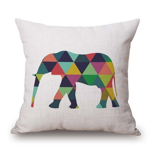 Geometric Animal Cushion Cover