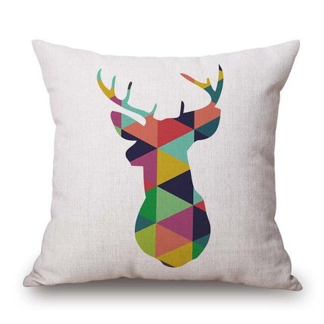 Geometric Animal Cushion Cover